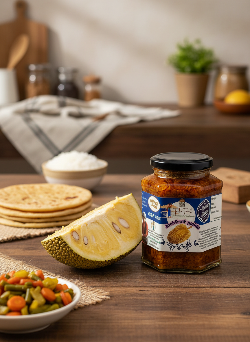 Combo - Mahua Pickle+ Kathal Pickle+ Lal Mirch Bharwa Pickle (450gm each) Buy 2 get 1 free - Image 5