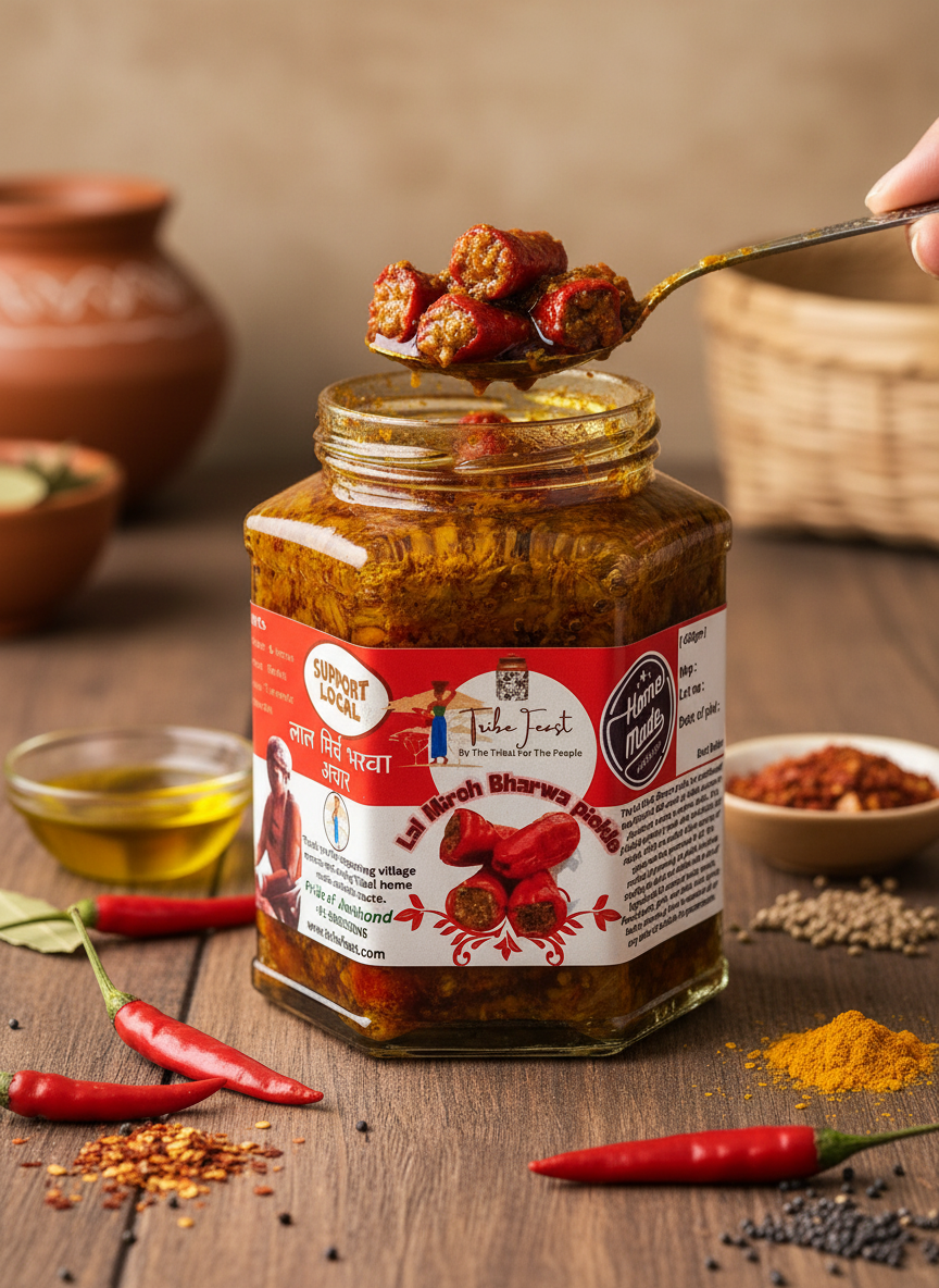 Combo - Mahua Pickle+ Kathal Pickle+ Lal Mirch Bharwa Pickle (450gm each) Buy 2 get 1 free - Image 10