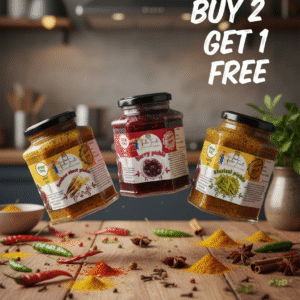 Combo- Sandhana pickle(450gm)+Futkal pickle(450gm)+Berry pickle(450gm) Buy 2 get 1 free
